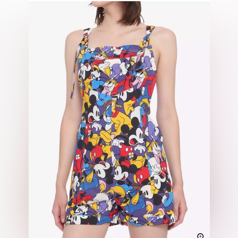 Disney The Sensational Six Tie Shortalls Size Large
